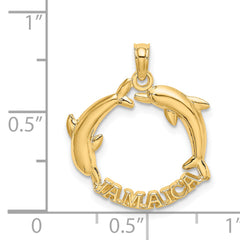 14K JAMAICA w/Dolphins Charm