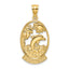 14K HAWAII w/ Dolphins in Waves Charm