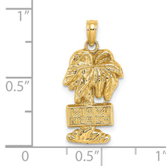 14K MIAMI BEACH Palm Tree Charms