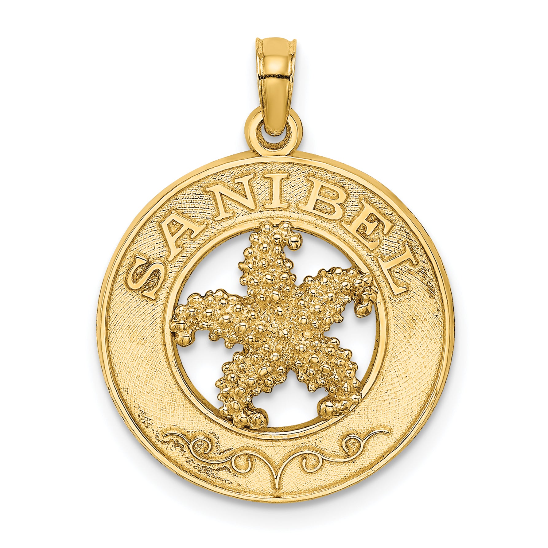 14K SANIBEL w/Starfish Circle Charm