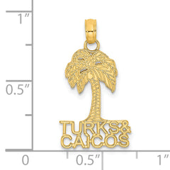 14K TURKS AND CAICOS Palm Tree Charm