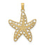 Cut-Out Starfish Charm in 14K Yellow Gold, 26mm - Sophia Jewelers