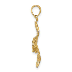 14K 3-D Pelican Flying Charm