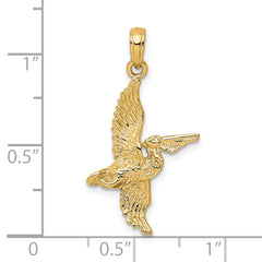 14K 3-D Pelican Flying Charm