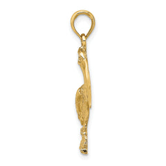 14K Standing Pelican Charm