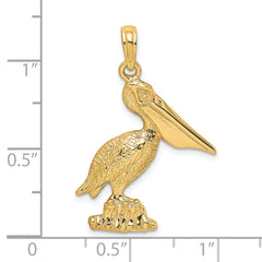 14K Standing Pelican Charm