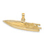 14K 2-D Textured SPEED BOAT Charm