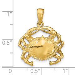 14k Crab Pendant