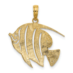 14K Polished Cut-Out Fish Charm