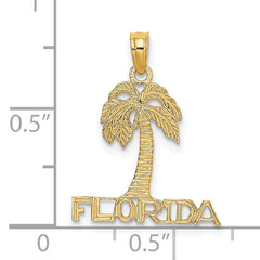 14K FLORIDA Palm Tree Charm