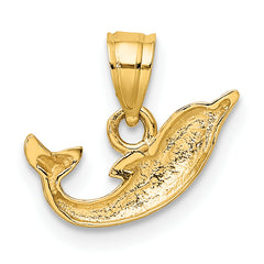 14K Polished Mini Dolphin Charm