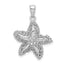 Starfish Filigree Charm in 14K White Gold, 28mm - Sophia Jewelers