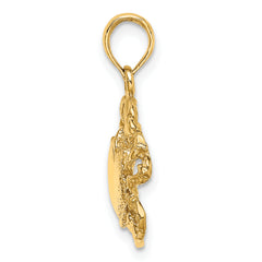 14K Crab Charm