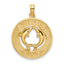 14K ST. THOMAS w/ Dolphins Round Charm
