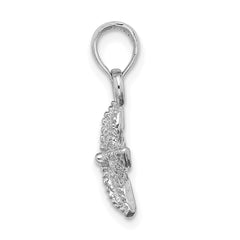 14K White Gold Starfish Charm
