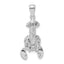 14K White Gold Moveable Lobster Charm