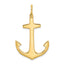 Large Anchor Charm in 14K Yellow Gold with Shackle Bail, 46mm - Sophia Jewelers