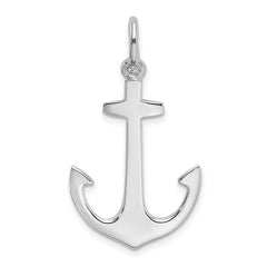 14K White Gold Polished 3-D Anchor Charm
