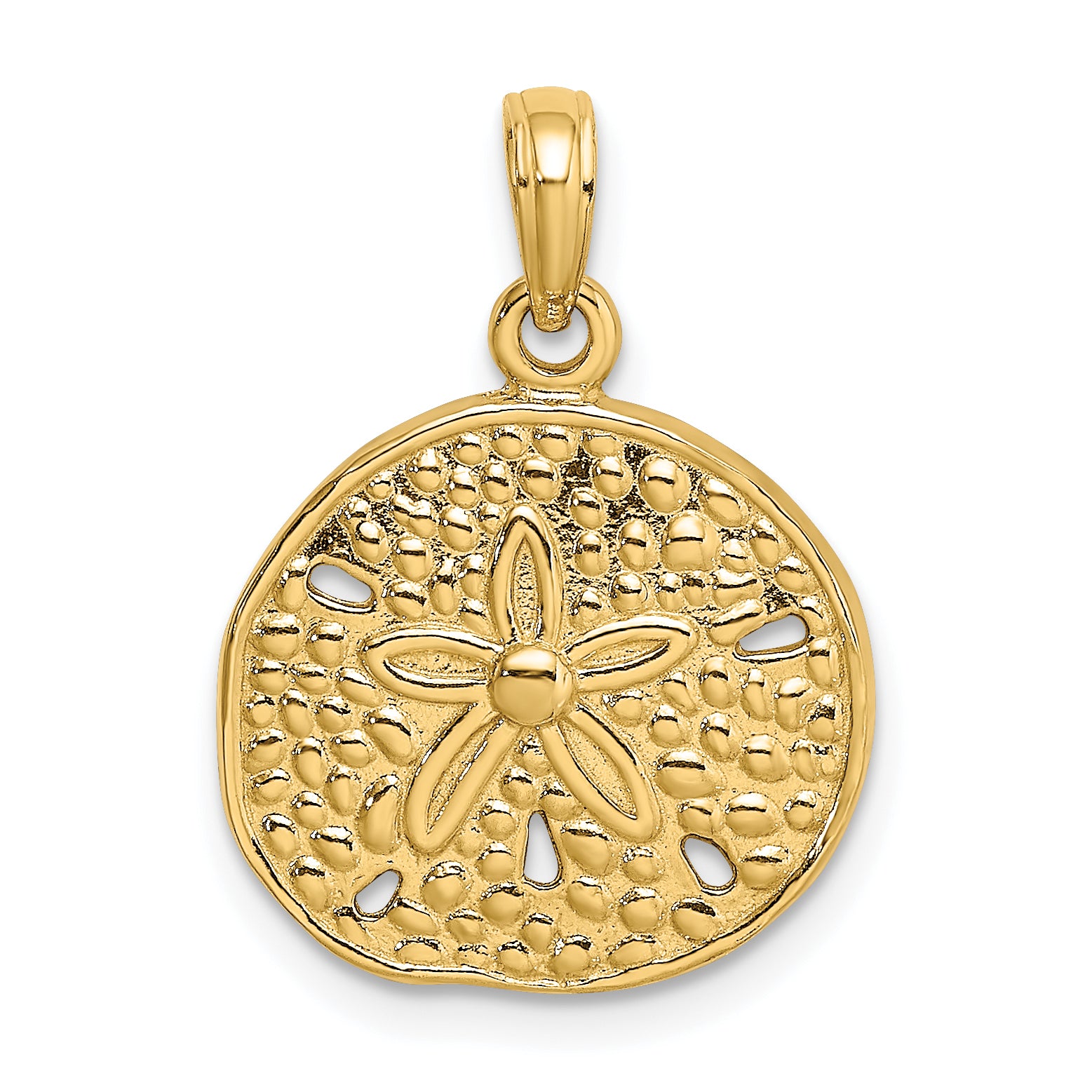 14K Cut-Out Sand Dollar Charm