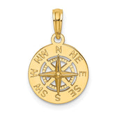 14K Mini Nautical Compass Charm