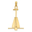 Large Anchor Pendant in 14K Yellow Gold with Moveable Fins, 61mm - Sophia Jewelers