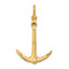 14K 3-D Polished Anchor 2 Piece and Moveable Charm