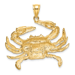 14K Blue Crab Charm