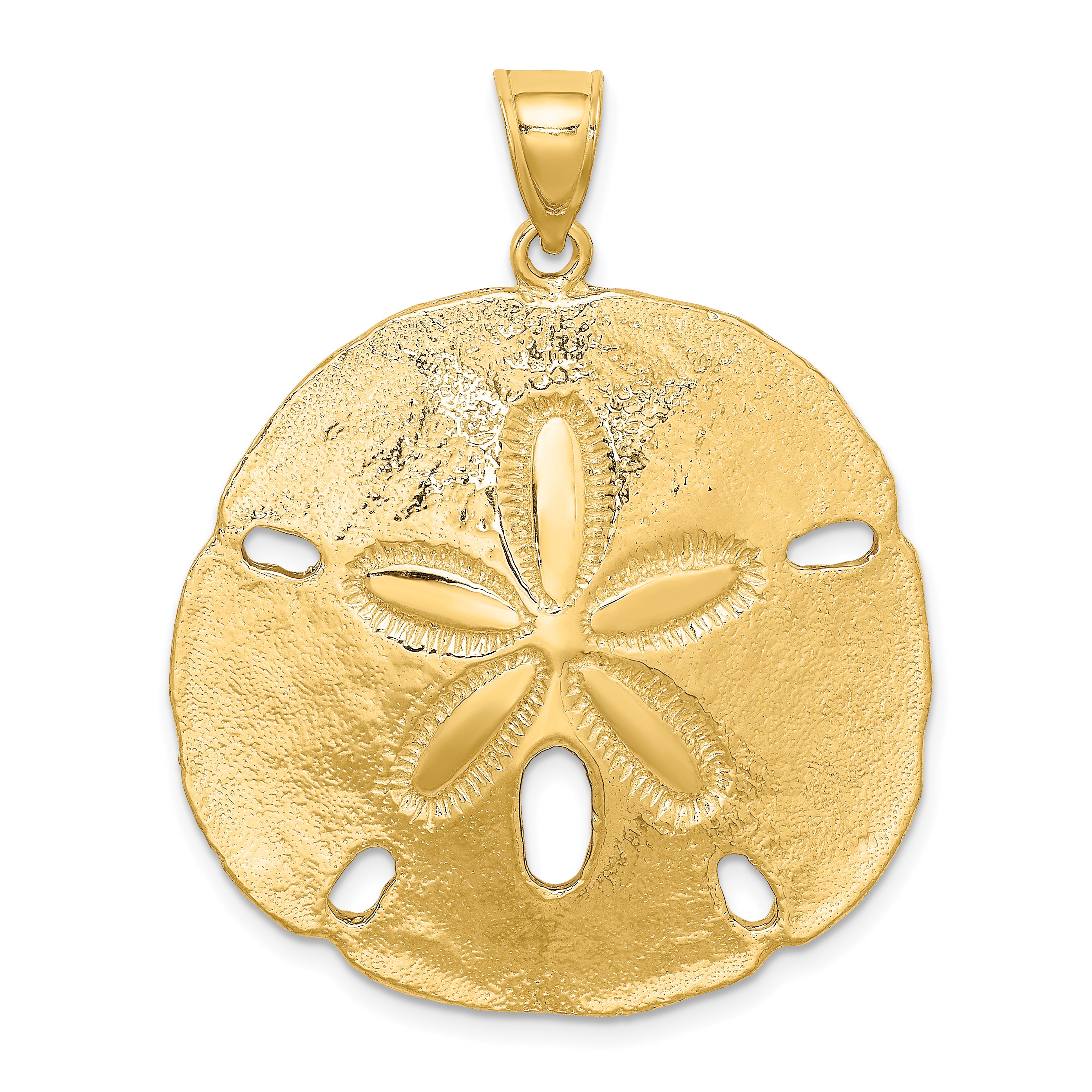 14K Polished Sand Dollar Charm