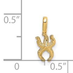 14K Mini Starfish with Fixed Bail Charm