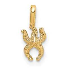 14K Mini Starfish with Fixed Bail Charm