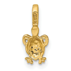 14K Mini Sea Turtle with Fixed Bail Charm