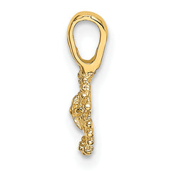 14K Mini Sand Dollar with Fixed Bail Charm