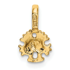 14K Mini Sand Dollar with Fixed Bail Charm