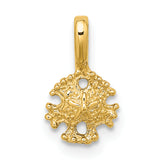14K Mini Sand Dollar with Fixed Bail Charm