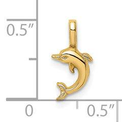 14K Mini Jumping Dolphin with Fixed Bail Charm