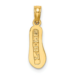 14K 3D LBI (Long Beach Island) Single Flip-flop Charm