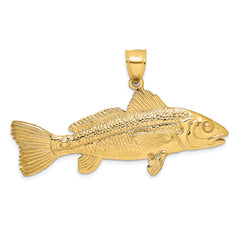 14K 3-D Red Fish Charm