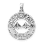 14K White Gold CHARLESTON Bridge Charm