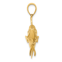 14K 3-D Tarpon Fish Charm