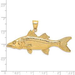 14K 3-D Snook Fish Charm
