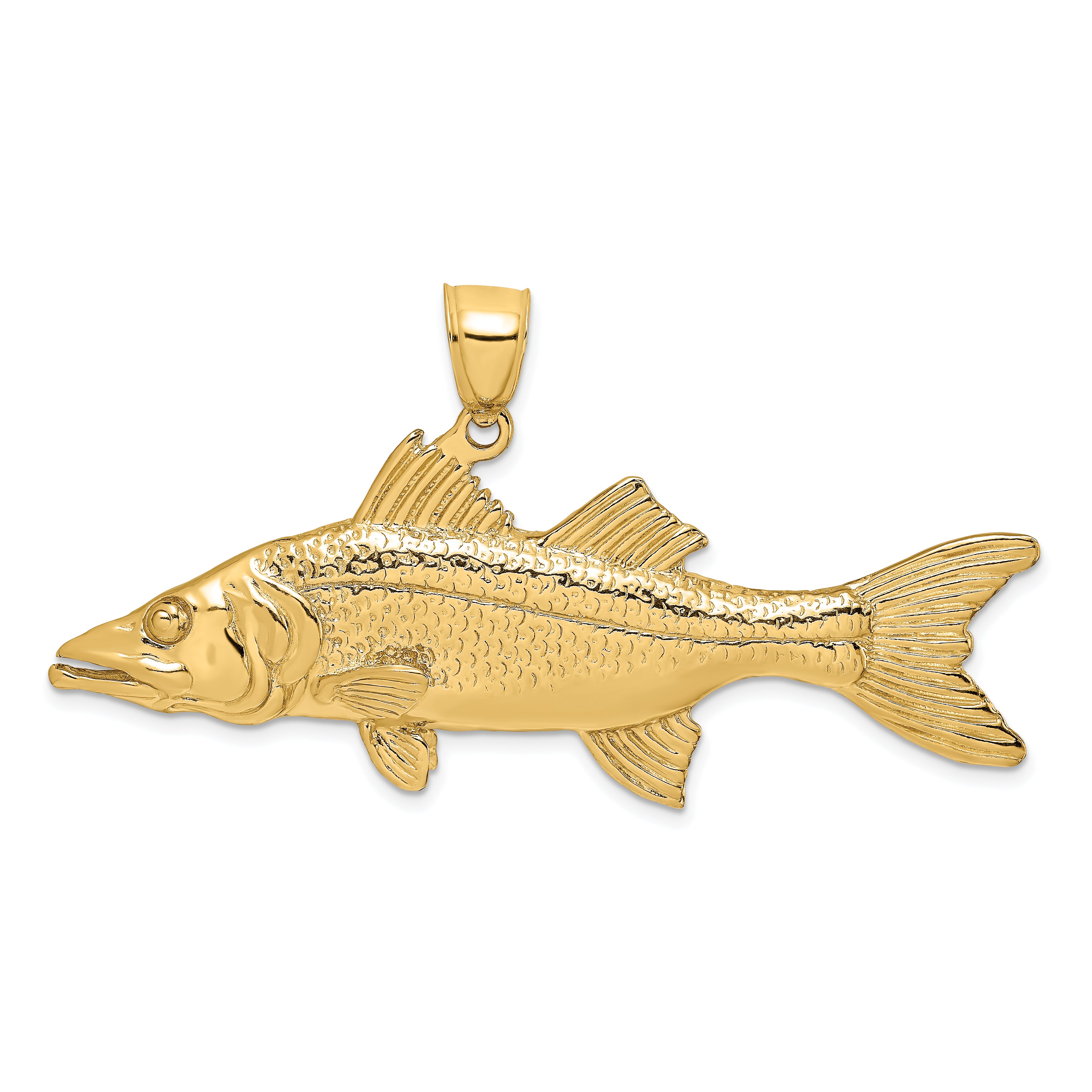 14K 3-D Snook Fish Charm
