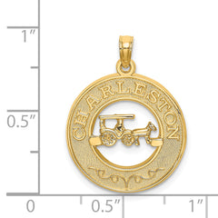 14K CHARLESTON w/Horse and Cart Charm