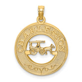 14K CHARLESTON w/Horse and Cart Charm