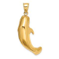14K 3-D Polished Manatee Charm