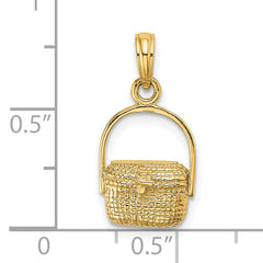 14K 2-D Nantucket Basket Charm