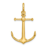14K 3-D Anchor w/ Shackle Bail Charm