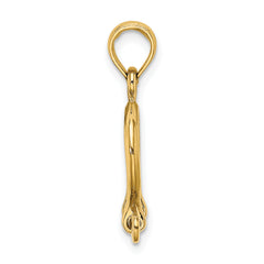 14K 3-D Small Shackle Link Screw Charm