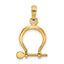 14K 3-D Small Shackle Link Screw Charm