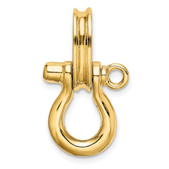 14K 3-D Medium Shackle Charm