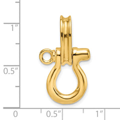 14K 3-D Medium Shackle Charm